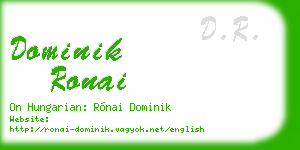 dominik ronai business card