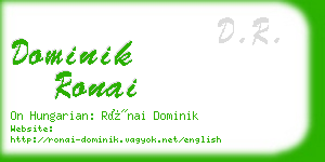 dominik ronai business card